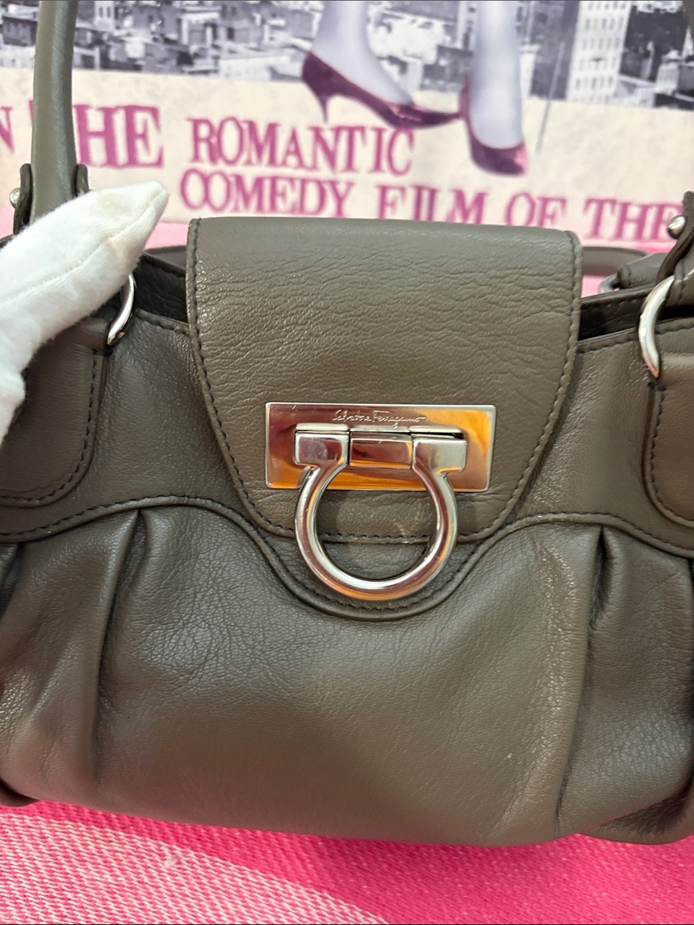 Salvatore Ferragamo Marissa Gsncini Leather Satchel Handbag - Picture 7 of 12